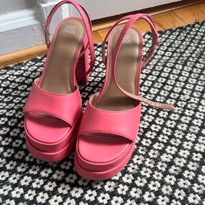 Wild Fable Bright Pink Platform Heels